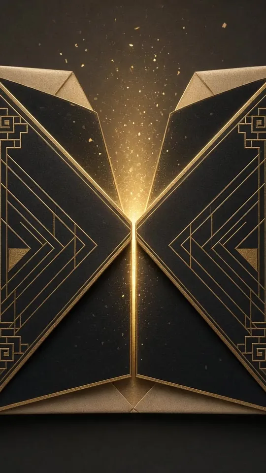 Invitația Gatsby Art Deco, deschiderea